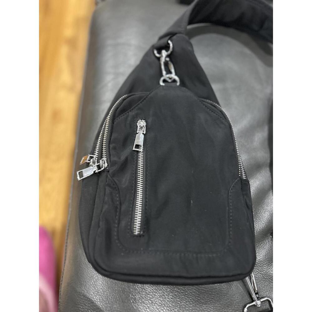 Sasha + Sofi Solid Black Sling Backpack - image 2